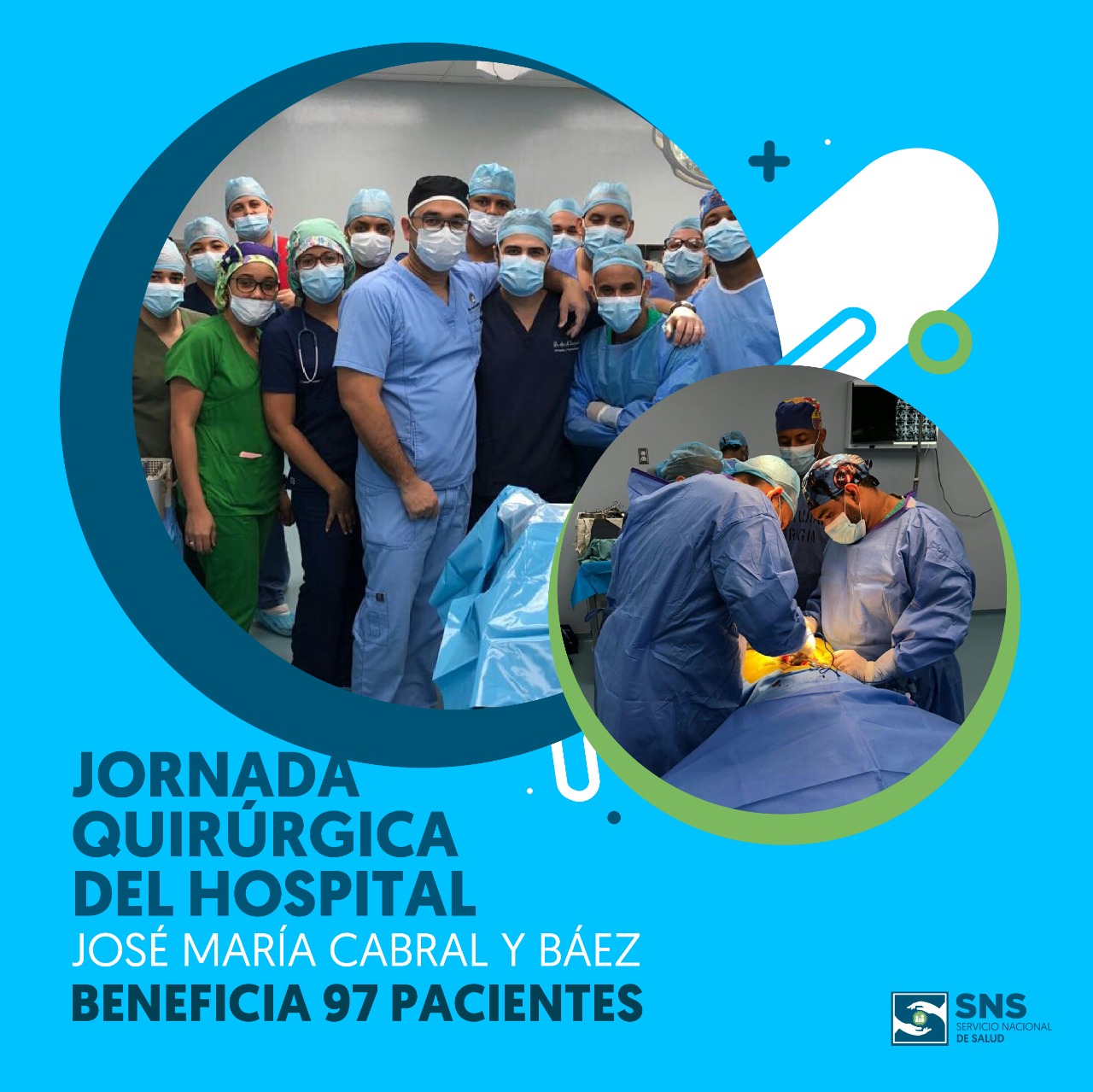 Jornada de cirugías ‬beneficio  97 pacientes en el hospital José María Cabral y Báez